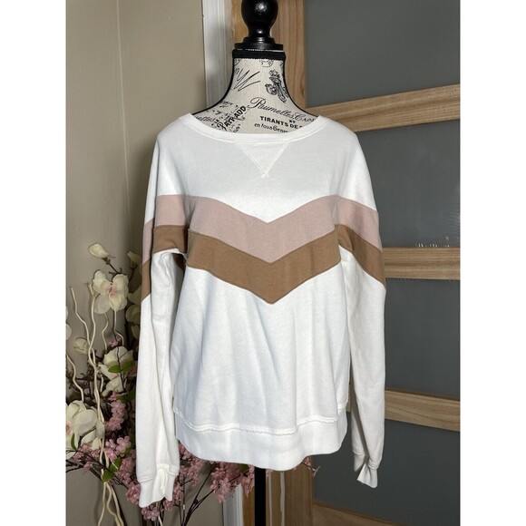 Abercrombie & Fitch Women’s Size Medium Color Block Pullover Sweatshirt - Picture 1 of 7
